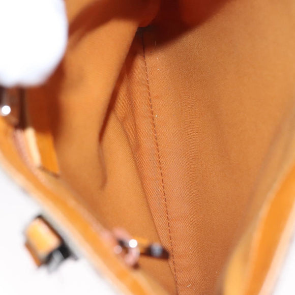 GUCCI GG Supreme Hand Bag PVC Leather Beige Silver 114600 Auth ep7666