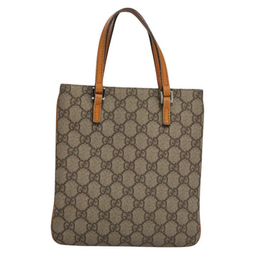 GUCCI GG Supreme Hand Bag PVC Leather Beige Silver 114600 Auth ep7666 - 0