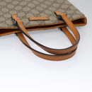 GUCCI GG Supreme Hand Bag PVC Leather Beige Silver 114600 Auth ep7666-7