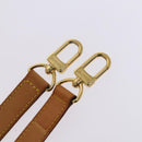 LOUIS VUITTON Shoulder Strap Leather 2Set Beige LV Auth ep7683-11