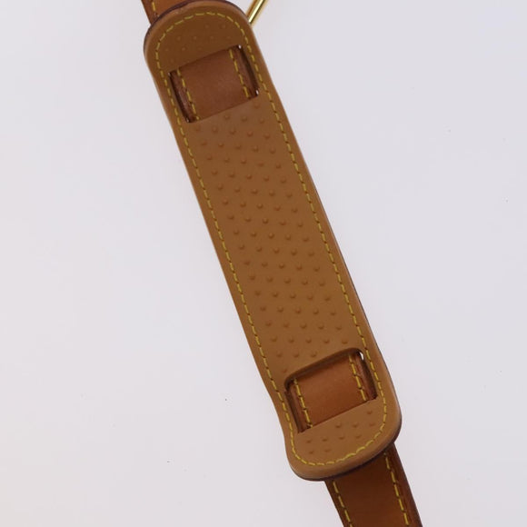 LOUIS VUITTON Shoulder Strap Leather 2Set Beige LV Auth ep7683