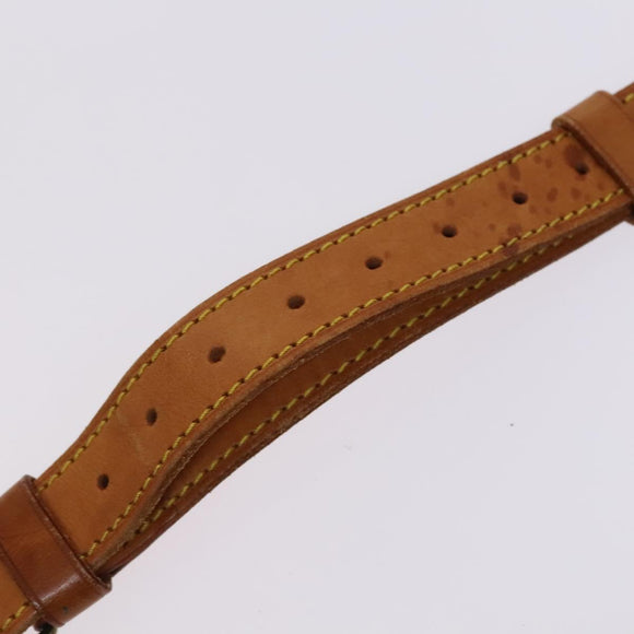 LOUIS VUITTON Shoulder Strap Leather 2Set Beige LV Auth ep7683