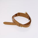 LOUIS VUITTON Shoulder Strap Leather 2Set Beige LV Auth ep7683-9