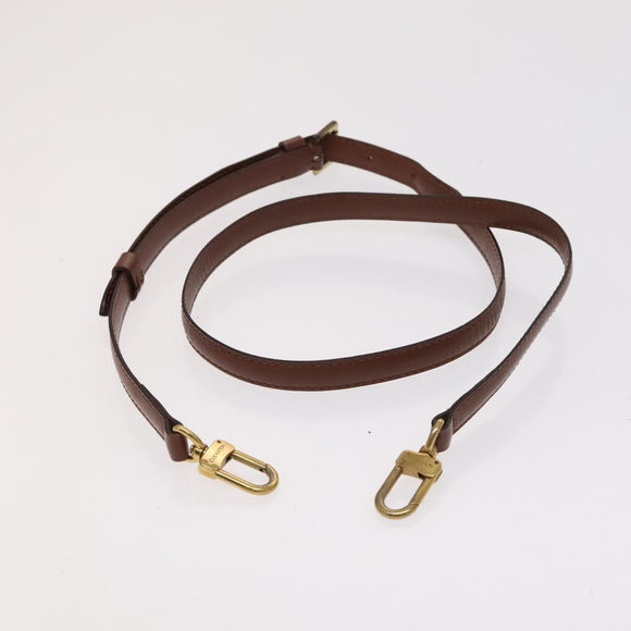 LOUIS VUITTON Name Tag Powanie Epi Shoulder Strap Leather 4 Set Beige Auth ep7688