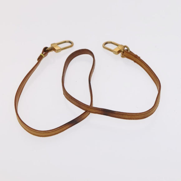 LOUIS VUITTON Name Tag Powanie Epi Shoulder Strap Leather 4 Set Beige Auth ep7688