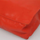 CHANEL Chain Tote Bag Caviar Skin Orange Gold CC Auth ep7741-14