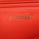 CHANEL Chain Tote Bag Caviar Skin Orange Gold CC Auth ep7741-17