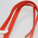 CHANEL Chain Tote Bag Caviar Skin Orange Gold CC Auth ep7741-8