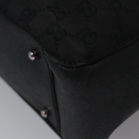 GUCCI GG Canvas Hand Bag Black 113024 Auth ep7743