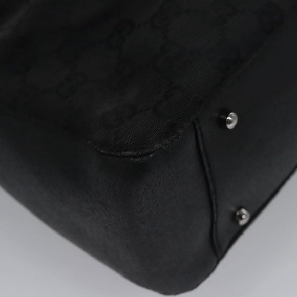 GUCCI GG Canvas Hand Bag Black 113024 Auth ep7743