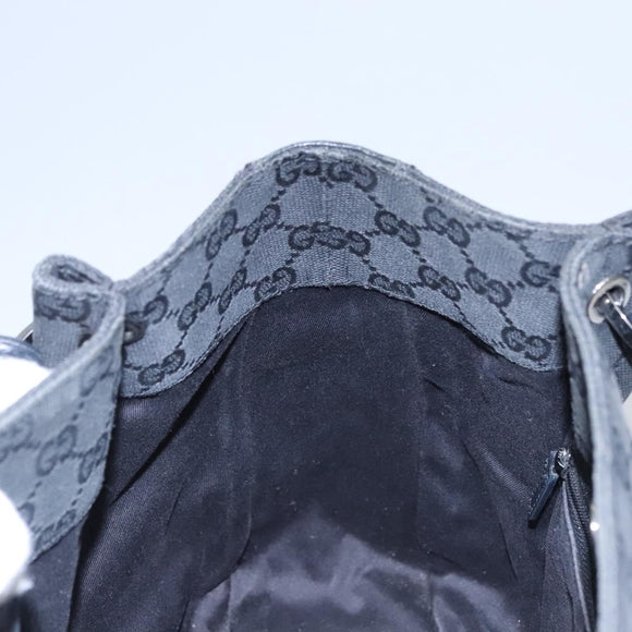 GUCCI GG Canvas Hand Bag Black 113024 Auth ep7743