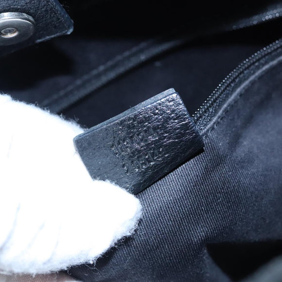 GUCCI GG Canvas Hand Bag Black 113024 Auth ep7743