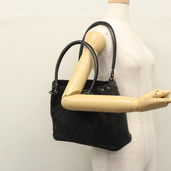 GUCCI GG Canvas Hand Bag Black 113024 Auth ep7743
