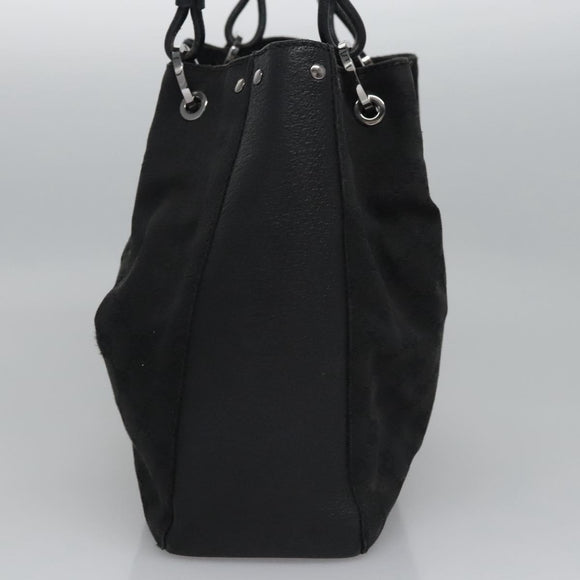 GUCCI GG Canvas Hand Bag Black 113024 Auth ep7743