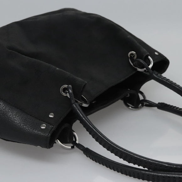 GUCCI GG Canvas Hand Bag Black 113024 Auth ep7743