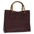 GUCCI Bamboo Hand Bag Leather Brown Gold 002 2853 0260 0 Auth ep7747-1