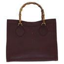 GUCCI Bamboo Hand Bag Leather Brown Gold 002 2853 0260 0 Auth ep7747-2