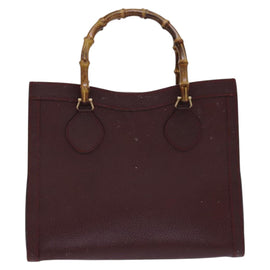 GUCCI Bamboo Hand Bag Leather Brown Gold 002 2853 0260 0 Auth ep7747 - 0