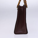 GUCCI Bamboo Hand Bag Leather Brown Gold 002 2853 0260 0 Auth ep7747-5