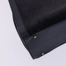 GUCCI Bamboo Hand Bag Suede Leather Navy Gold Auth ep7759-11