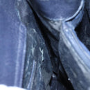 GUCCI Bamboo Hand Bag Suede Leather Navy Gold Auth ep7759-16