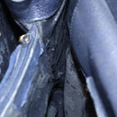 GUCCI Bamboo Hand Bag Suede Leather Navy Gold Auth ep7759-17