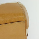 PRADA 2way Hand Bag Canvas Leather Beige Silver Auth ep7760-16