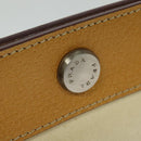 PRADA 2way Hand Bag Canvas Leather Beige Silver Auth ep7760-17