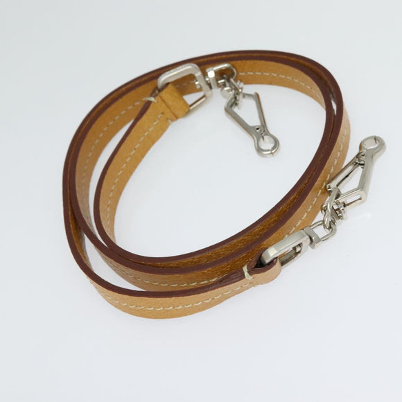 PRADA 2way Hand Bag Canvas Leather Beige Silver Auth ep7760