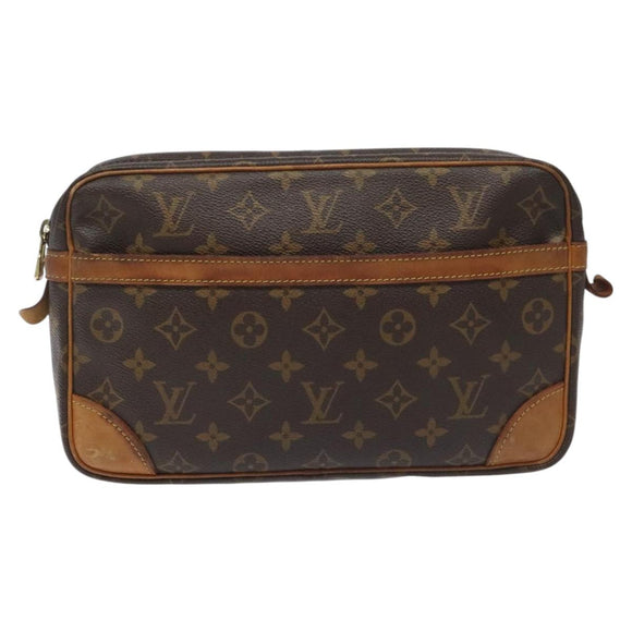 LOUIS VUITTON Monogram Compiegne 28 Clutch Bag M51845 LV Auth ep7762