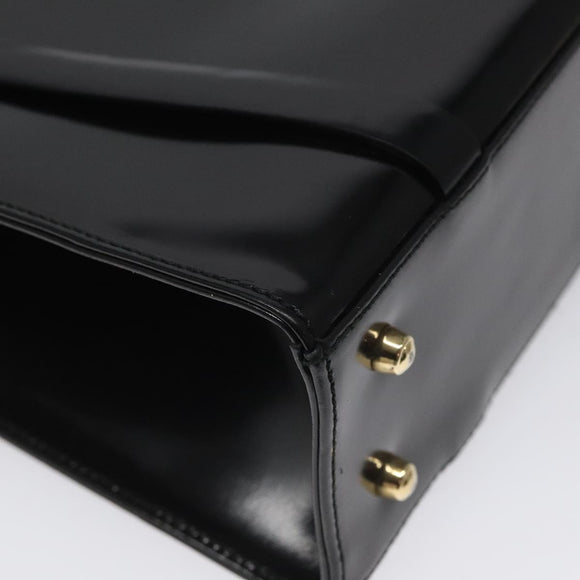 GUCCI Shoulder Bag Patent leather Black Gold 001 1781 1735 Auth ep7767