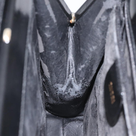 GUCCI Shoulder Bag Patent leather Black Gold 001 1781 1735 Auth ep7767