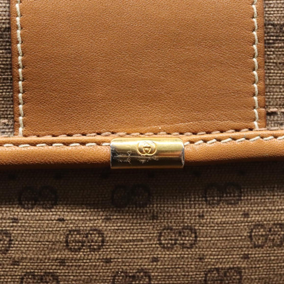 GUCCI Micro GG Supreme Shoulder Bag PVC Beige Gold 001 14 5364 Auth ep7769