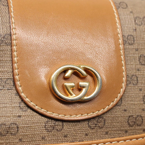 GUCCI Micro GG Supreme Shoulder Bag PVC Beige Gold 001 14 5364 Auth ep7769