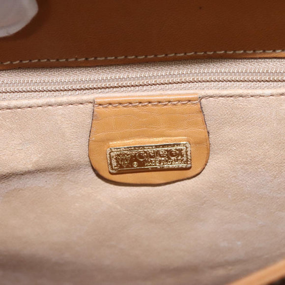 GUCCI Micro GG Supreme Shoulder Bag PVC Beige Gold 001 14 5364 Auth ep7769