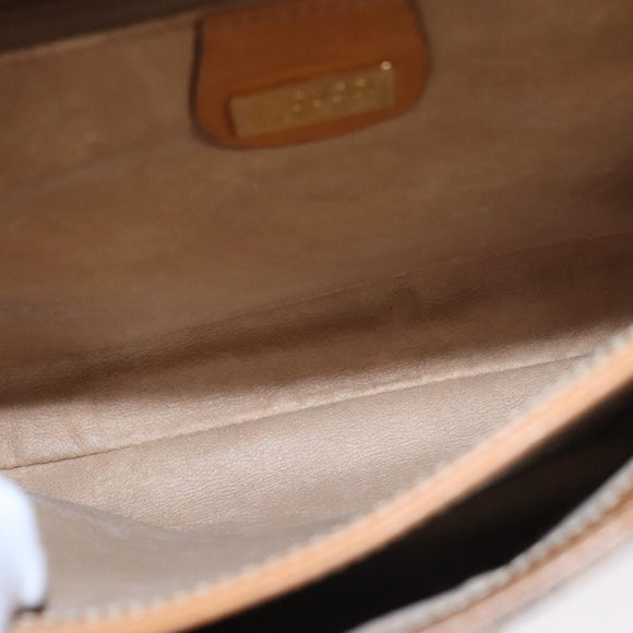 GUCCI Micro GG Supreme Shoulder Bag PVC Beige Gold 001 14 5364 Auth ep7769