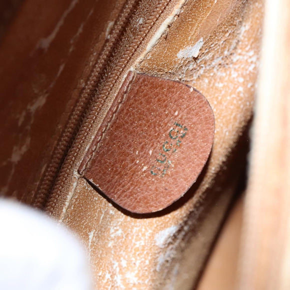 GUCCI Bamboo Hand Bag Leather Brown Gold 002 0260 Auth ep7779