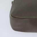 SAINT LAURENT Shoulder Camera Bag Leather Gray Silver Auth ep7783-12