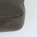 SAINT LAURENT Shoulder Camera Bag Leather Gray Silver Auth ep7783-16