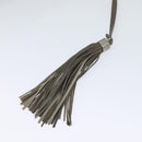 SAINT LAURENT Shoulder Camera Bag Leather Gray Silver Auth ep7783-15