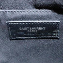 SAINT LAURENT Shoulder Camera Bag Leather Gray Silver Auth ep7783-16