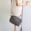 SAINT LAURENT Shoulder Camera Bag Leather Gray Silver Auth ep7783-22