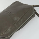 SAINT LAURENT Shoulder Camera Bag Leather Gray Silver Auth ep7783-6