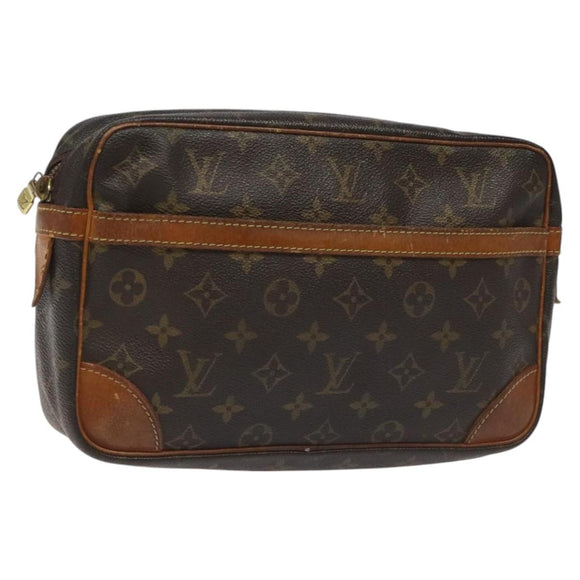 LOUIS VUITTON Monogram Compiegne 28 Clutch Bag M51845 LV Auth ep7785