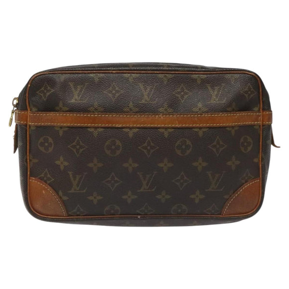 LOUIS VUITTON Monogram Compiegne 28 Clutch Bag M51845 LV Auth ep7785