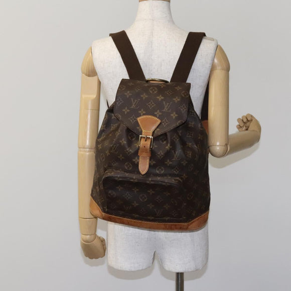 LOUIS VUITTON Monogram Montsouris GM Backpack M51135 LV Auth ep7788