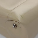 Christian Dior Maris Pearl Bag Patent leather 2way Beige MA-0949 Auth ep7794-8