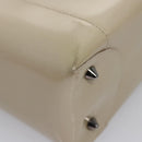Christian Dior Maris Pearl Bag Patent leather 2way Beige MA-0949 Auth ep7794-16