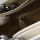 Christian Dior Maris Pearl Bag Patent leather 2way Beige MA-0949 Auth ep7794-22