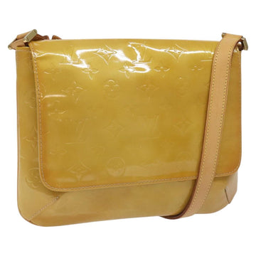 LOUIS VUITTON Monogram Vernis Thompson Street Bag Beige M91301 LV Auth ep7815